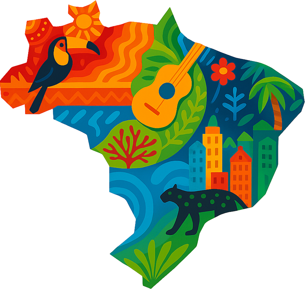 Mapa do Brasil ilustrado